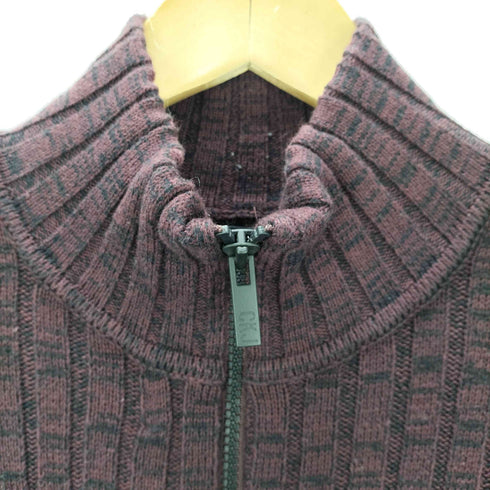 カルバンクラインジーンズ Calvin Klein Jeans 00s コットン ドライバーズニット ジップニット Y2K メンズ JPN:S