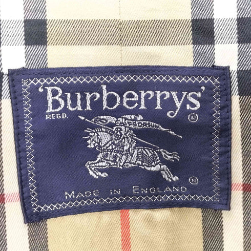 バーバリーズ BURBERRYS 裏地ノバチェック イングランド製 ステンカラーコート 玉虫色 メンズ