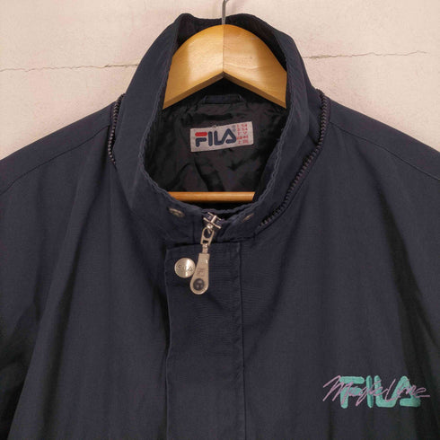フィラ FILA 90S ロゴ刺繍ナイロンジャケット メンズ 3XL