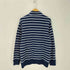 ランズエンド LANDS END ボーダー柄 ハーフジップ コットンニット メンズ JPN:M