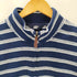 ランズエンド LANDS END ボーダー柄 ハーフジップ コットンニット メンズ JPN:M