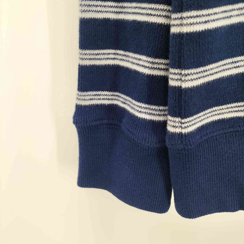 ランズエンド LANDS END ボーダー柄 ハーフジップ コットンニット メンズ JPN:M