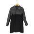 コムデギャルソン COMME des GARCONS 01AW レザー切替 比翼 メルトン ウールコート archive レディース