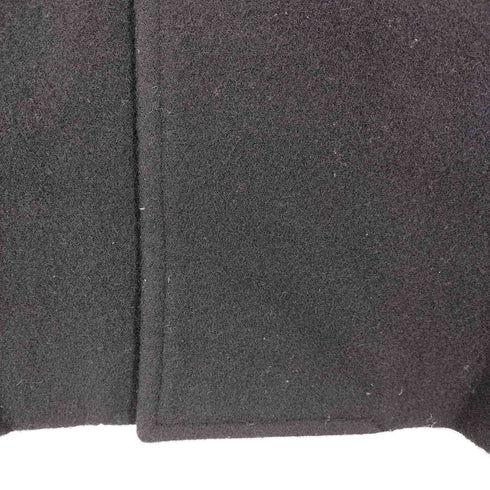 コムデギャルソン COMME des GARCONS 01AW レザー切替 比翼 メルトン ウールコート archive レディース