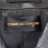 コムデギャルソン COMME des GARCONS 01AW レザー切替 比翼 メルトン ウールコート archive レディース