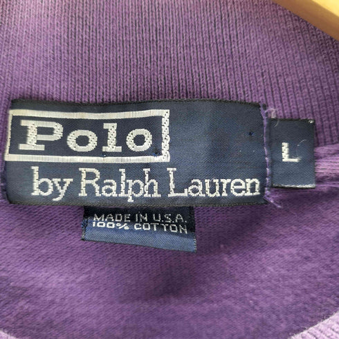 ポロバイラルフローレン Polo by RALPH LAUREN USA製 ポニー刺繍 半袖ポロシャツ メンズ JPN:L