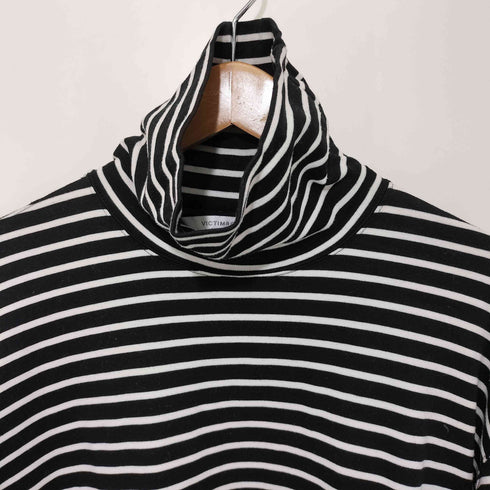 ヴィクティム VICTIM 2022AW HI-NECK BORDER CUTSEW / ハイネック ボーダーカットソー メンズ XL