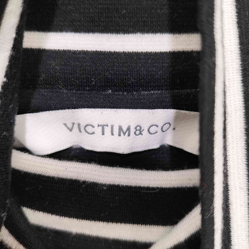 ヴィクティム VICTIM 2022AW HI-NECK BORDER CUTSEW / ハイネック ボーダーカットソー メンズ XL