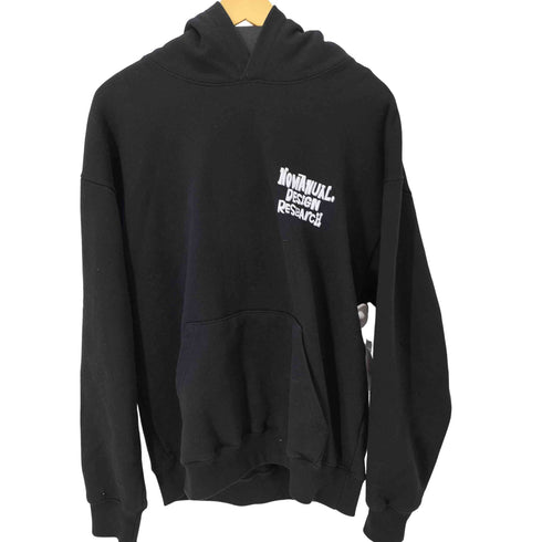 ノーマニュアル NOMANUAL DOODLE LOGO HOODIE ロゴプリントフーディ メンズ import:M