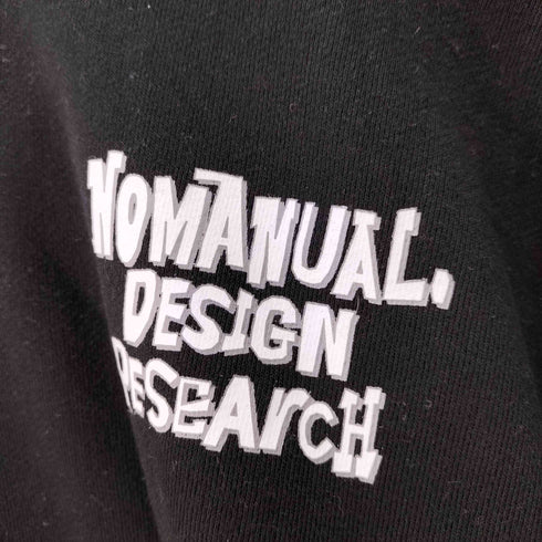 ノーマニュアル NOMANUAL DOODLE LOGO HOODIE ロゴプリントフーディ メンズ import:M