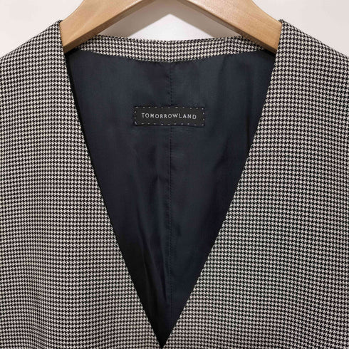 トゥモローランド TOMORROWLAND 2019SS ハウンドトゥース フォーマルベスト ジレ メンズ 48