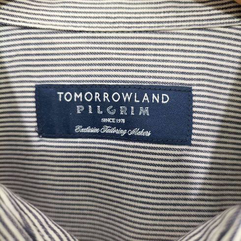 トゥモローランドピリグリム TOMORROWLAND PILGRIM 2015AW ストライプ レギュラーカラーシャツ メンズ JPN:M