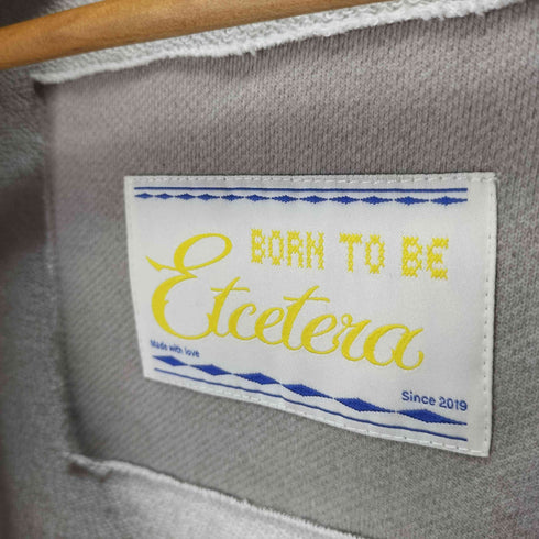 etce ロゴ刺繍 背面プリント ダブルジップジャケット メンズ import:M