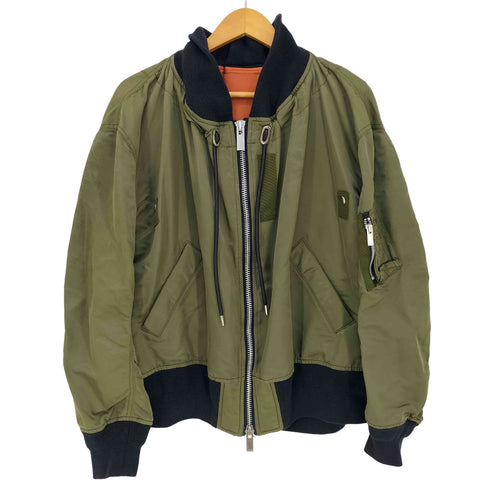 サカイ Sacai 19AW MA-1×Melton Jacket メルトンドッキング レディース JPN:1