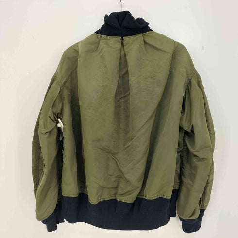 サカイ Sacai 19AW MA-1×Melton Jacket メルトンドッキング レディース JPN:1