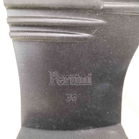 ペルティニ PERTINI モンク タッセル ポリッシュレザー ベロア ローファー レディース JPN:36