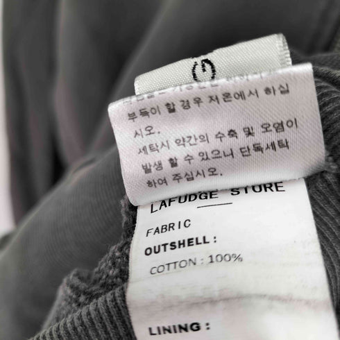 lafudgestore プリント ダブルジップフーディ メンズ import:M