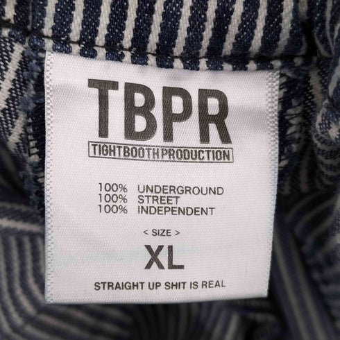 タイトブースプロダクション TBPR TIGHTBOOTH PRODUCTION ヒッコリーストライプ バギーパンツ メンズ JPN:XL
