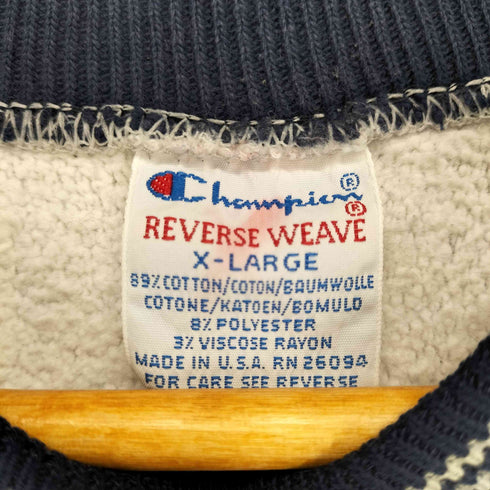 チャンピオン Champion 90s MADE IN USA REVERSE WEAVE フロントロゴ刺繍スウェット メンズ JPN:XL