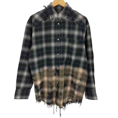 メゾンスペシャル MAISON SPECIAL Bleach Processing Plaid Pattern Shirt レディース FREE
