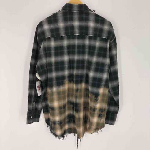 メゾンスペシャル MAISON SPECIAL Bleach Processing Plaid Pattern Shirt レディース FREE