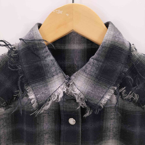 メゾンスペシャル MAISON SPECIAL Bleach Processing Plaid Pattern Shirt レディース FREE