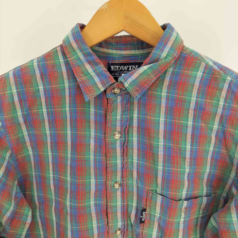 エドウィン EDWIN SOLD ONLY AT THE FINEST STORES チェック柄 L/S シャツ メンズ import:L