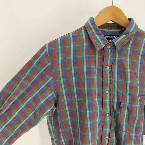 エドウィン EDWIN SOLD ONLY AT THE FINEST STORES チェック柄 L/S シャツ メンズ import:L