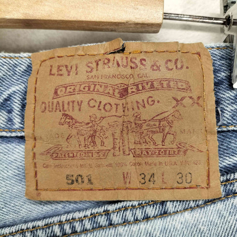 リーバイス Levis 501 ボタン裏553 02年02月 MADE IN USA ストレートデニムパンツ メンズ W34 L30