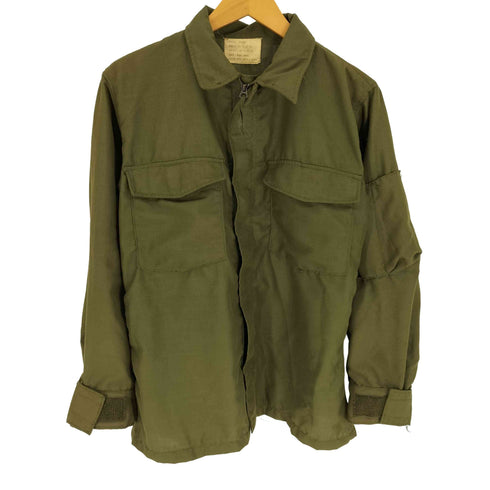 ユーエスアーミー U.S. ARMY DPSC製 HOT WEATHER FIRE RESISTANT NYLON OG-106 ホット ウェザー ナイロン ヘリクルー ミリタリー シャツ 1971年製 SCOVILLジップ メンズ SMALL SHORT