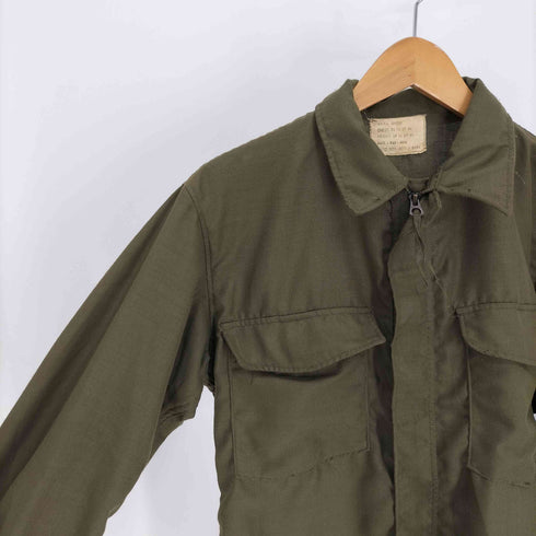 ユーエスアーミー U.S. ARMY DPSC製 HOT WEATHER FIRE RESISTANT NYLON OG-106 ホット ウェザー ナイロン ヘリクルー ミリタリー シャツ 1971年製 SCOVILLジップ メンズ SMALL SHORT