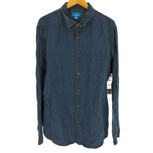 TOSCANO シルク混 オレンジステッチ L/S シャツ メンズ import:L