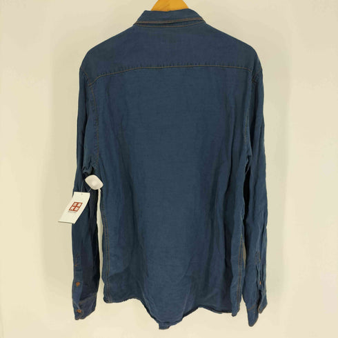 TOSCANO シルク混 オレンジステッチ L/S シャツ メンズ import:L