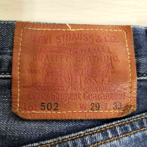 リーバイス Levis 502 ボタン裏V23刻印 レザーパッチ ストレート デニムパンツ メンズ W29 L33
