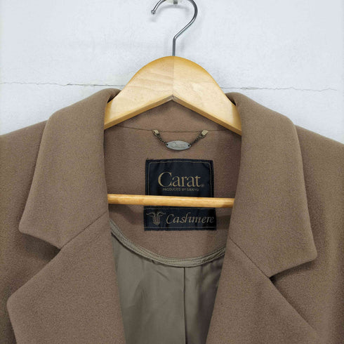 Carat カシミヤ混ダブルチェスターコート レディース 15BR