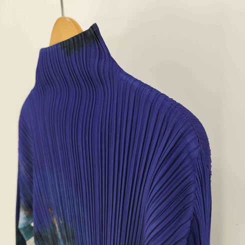 プリーツプリーズイッセイミヤケ PLEATS PLEASE ISSEY MIYAKE 16SS タイダイ グラデーション プリーツ ハイネック カットソー レディース JPN:3