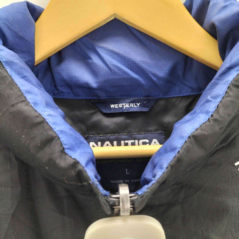 ノーティカコンプレッション NAUTICA COMPETITION 90sロゴ刺繍ダウンジャケット メンズ import:L