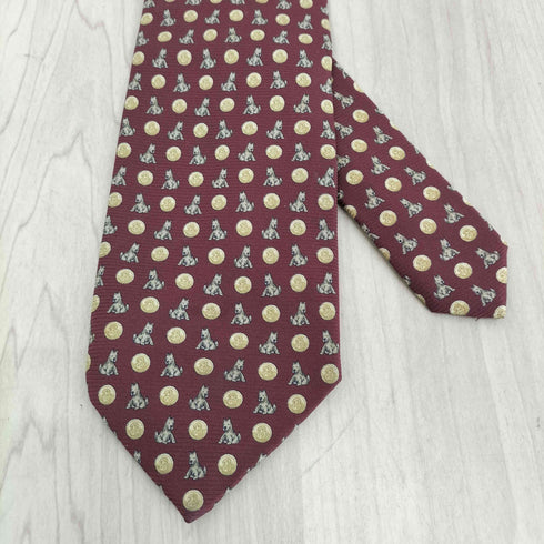 バーバリーズ BURBERRYS 犬柄シルクネクタイ メンズ
