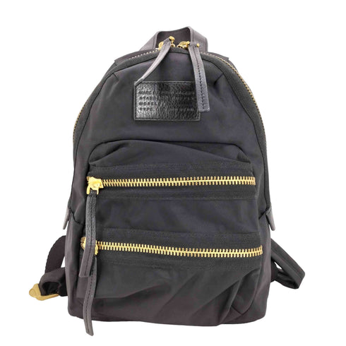 マークバイマークジェイコブス Marc by Marc Jacobs レザーロゴ型押し ナイロン バックパック リュック レディース