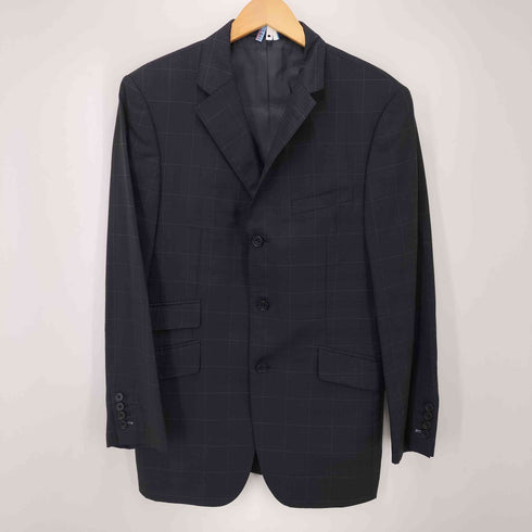 バーバリーブラックレーベル BURBERRY BLACK LABEL チェック柄 ウール 3Bテーラードジャケット スラックス パンツ メンズ 40R