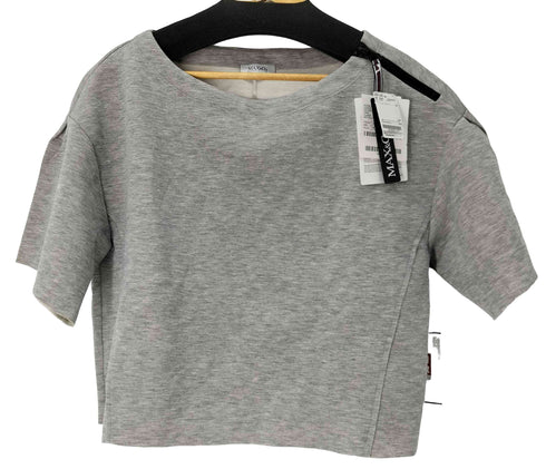 マックスアンドコー MAX & CO. DOMANI ボートネックジップカットソー レディース import:M