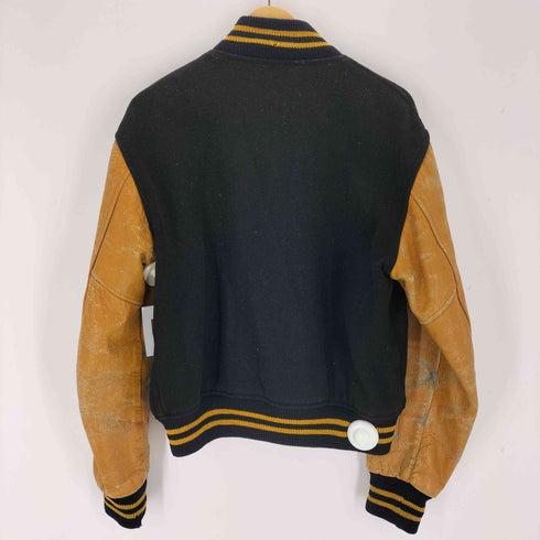 GENUINE Flynntan DRY CLEANABLE 60-70s レザー切替スタジアムジャンパー メンズ US:42