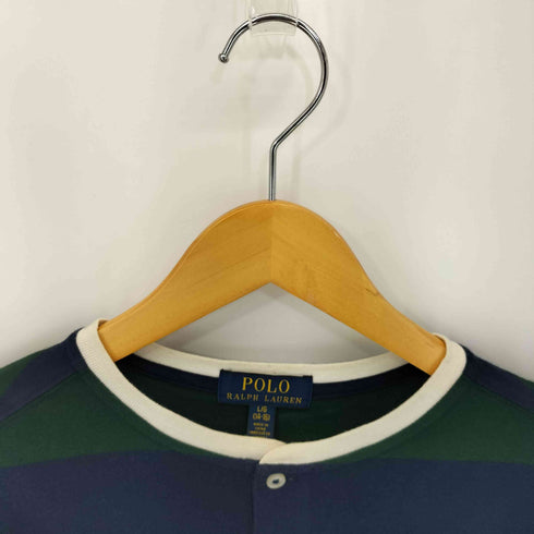 ポロラルフローレン POLO RALPH LAUREN ポニー刺繍 ボーダー ヘンリーネックカットソー レディース 14-16