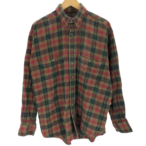 ティンバーランド Timberland 90s コットンフランネル ボタンダウン チェックシャツ メンズ import:M