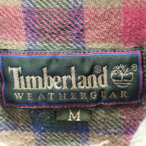 ティンバーランド Timberland 90s コットンフランネル ボタンダウン チェックシャツ メンズ import:M