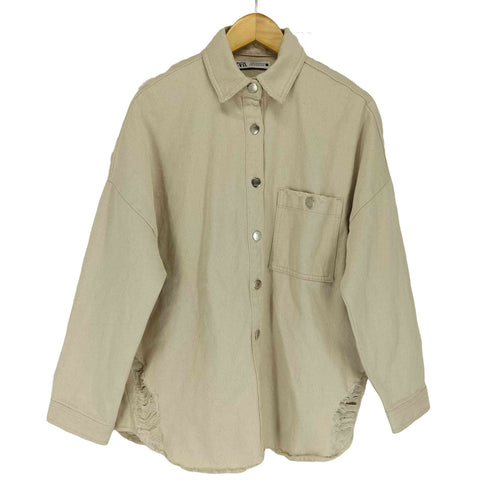 ザラ ZARA ダメージデニムジャケット メンズ JPN:S