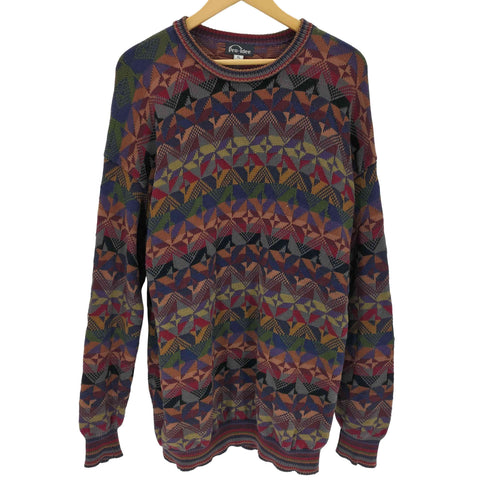pro idee ウール総柄ニット メンズ import:XL