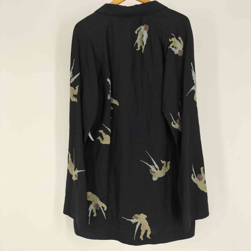 ヨウジヤマモトプールオム Yohji Yamamoto POUR HOMME 24SS ANGEL PATTERN DOUBLE FRONT JACKET エンジェル パターン ダブル フロント ジャケット LOOK 20-21 メンズ JPN:2