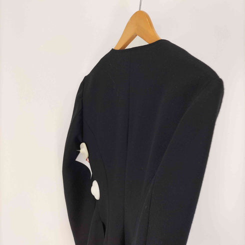 ヨウジヤマモト Yohji Yamamoto 24AW collections SUPER100 MELTON STOLE DETAIL JACKET スーパー100 メルトン ディティール ジャケット レディース US:0-2