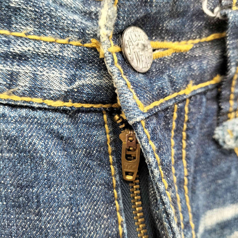 ジャックローズ JACKROSE ダメージ加工スリムストレートデニム グランジ Y2K メンズ 31